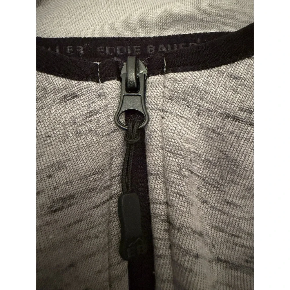 Eddie Bauer Men's Full Zip Hoodie Sweatshirt Comfy Heather Gray Size XXL